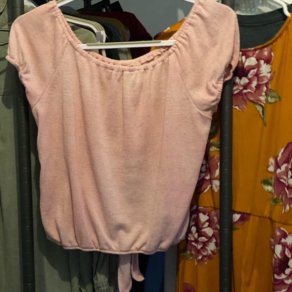 Chasing Dots- Pink crop top